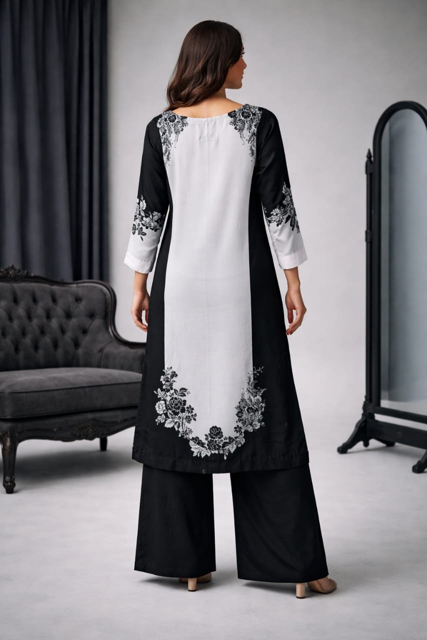 Elegant Embroidered Kurta Set – Modern Formal Wear
