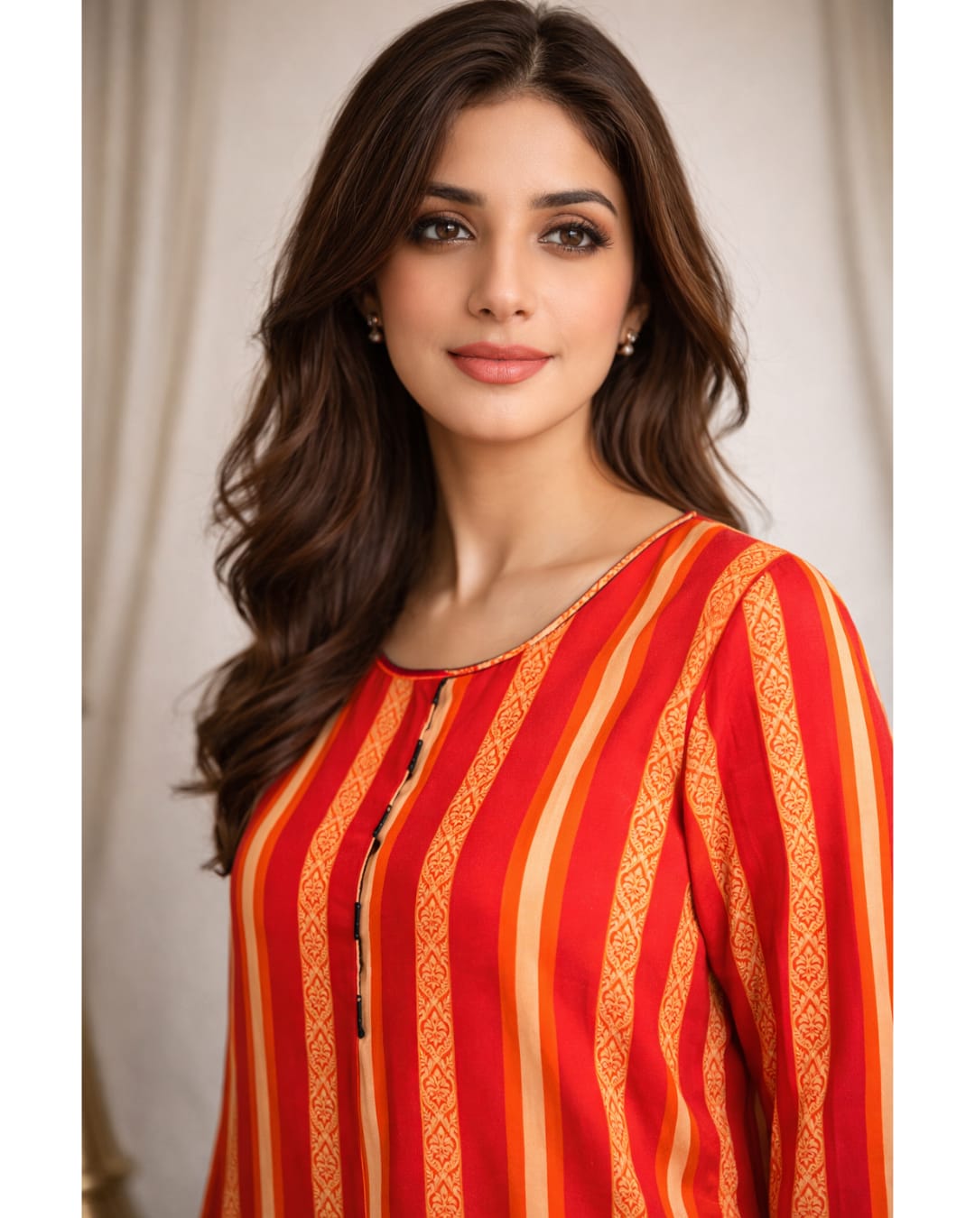 Elegant Striped Kurta Set – Stylish Casual Wear