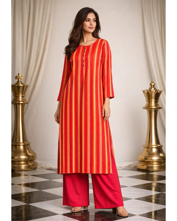 Elegant Striped Kurta Set – Stylish Casual Wear