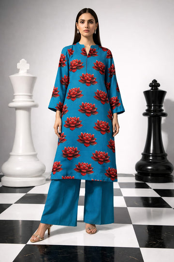 Elegant Floral Kurta Set – Stylish Casual Wear
