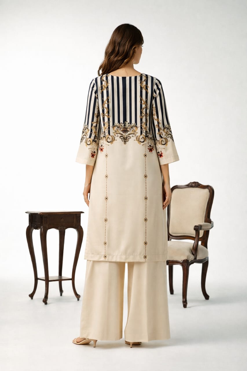Elegant Printed Kurta Set – Premium Casual Wear