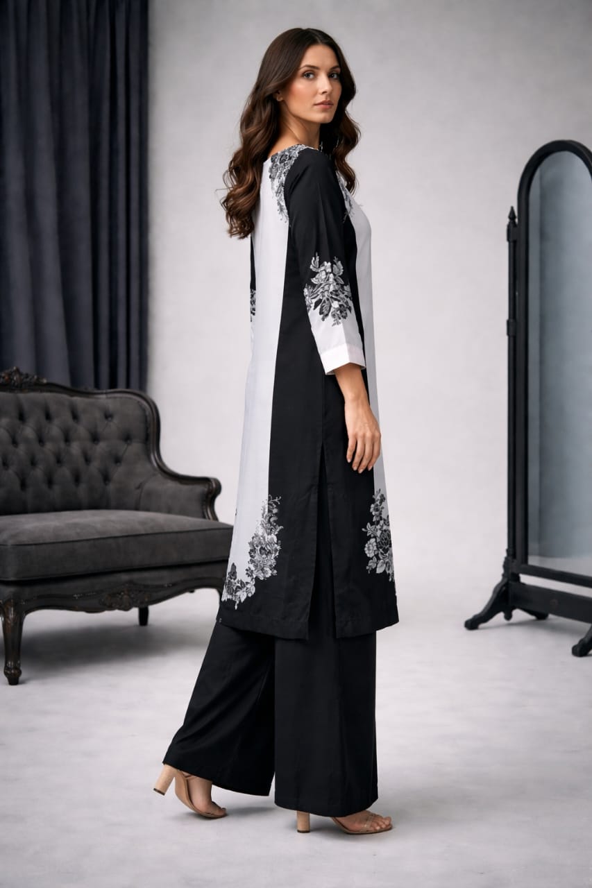 Elegant Embroidered Kurta Set – Modern Formal Wear