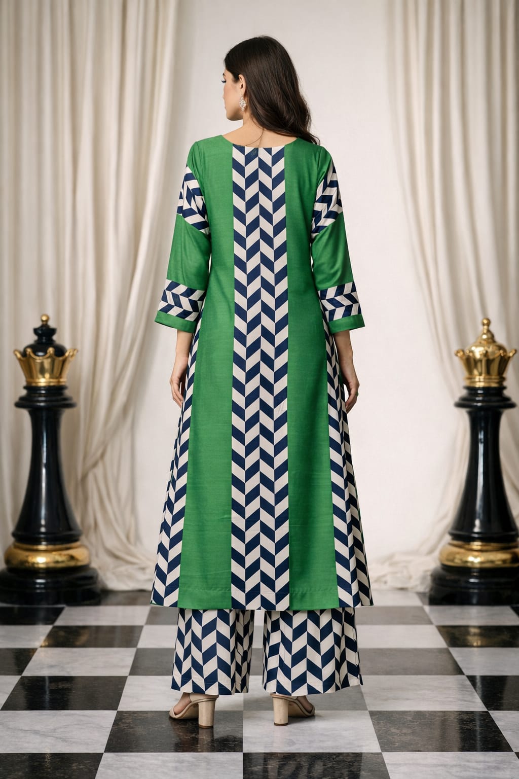 Elegant Printed Kurta Set – Stylish Casual Wear